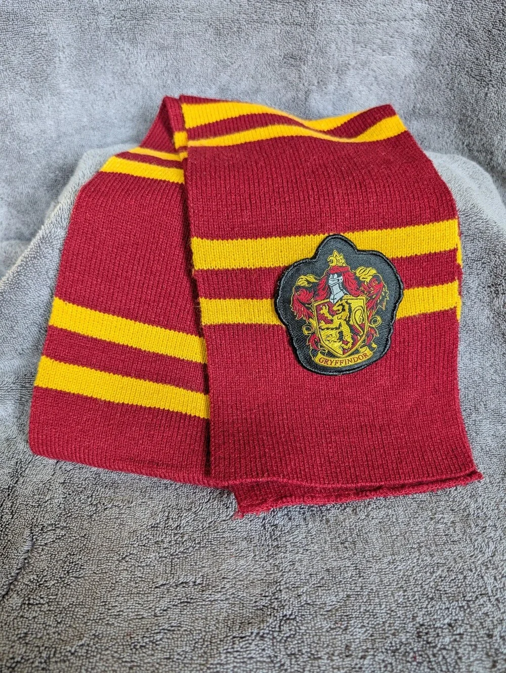 Harry Potter Gryffindor House Knit Scarf Red Gold Cosplay OS